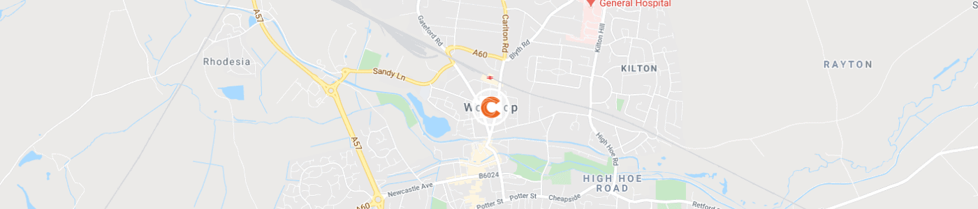house-clearance-Worksop-map