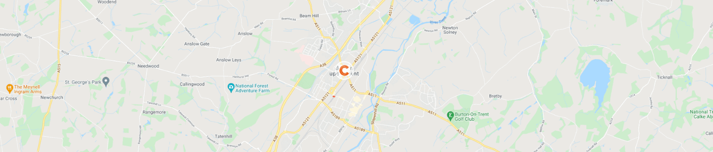 fridge-removal-Burton-on-Trent-map