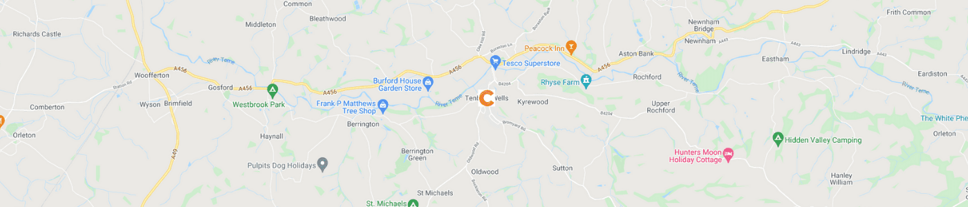 garden-clearance-Tenbury-Wells-map