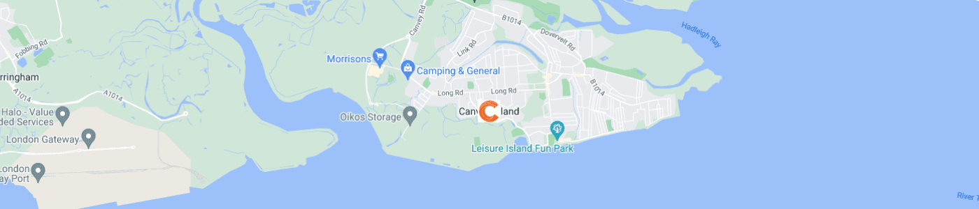 fridge-removal-Canvey-Island-map