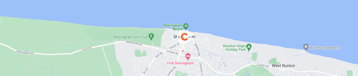 fridge-removal-Sheringham-map