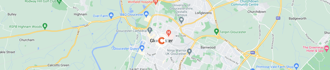office-clearance-Gloucester-map